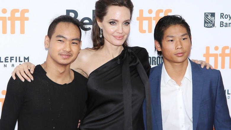 Angelina Jolie with kids at TIFF