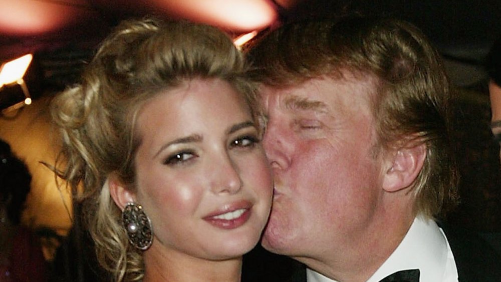 Donald Trump kissing Ivanka Trump on the cheek