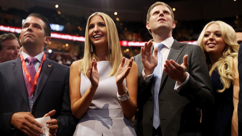 Donald Trump Jr., Ivanka Trump, Eric Trump, and Tiffany Trump at the 2016 RNC