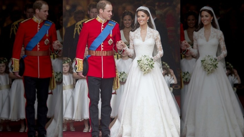 Kate Middleton wearing her wedding dress