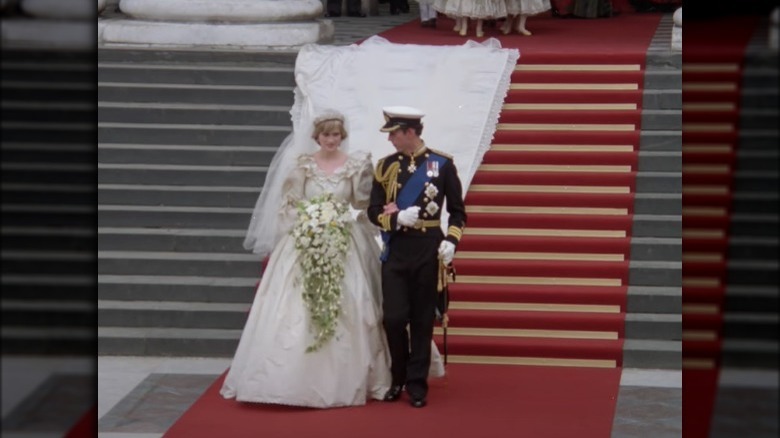 Princess Diana and Prince Charles at their wedding