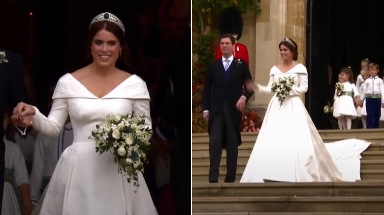 Princess Eugenie wearing her wedding dress