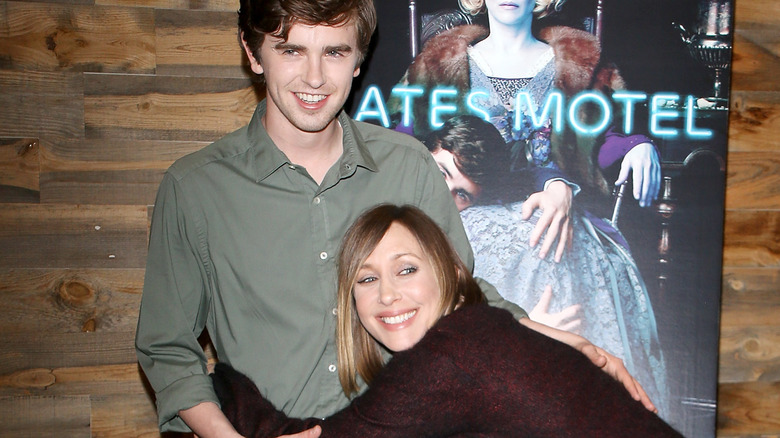 Freddie Highmore and Vera Farmiga promote Bates Motel