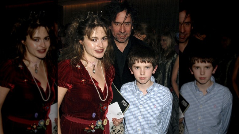 Helena Bonham Carter, Tim Burton, Freddie Highmore film premiere