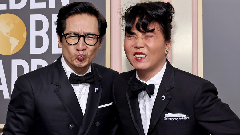 Ke Huy Quan making silly faces with wife Echo  