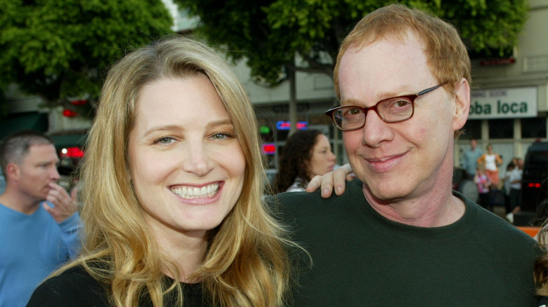 Bridget Fonda smiling with Danny Elman 