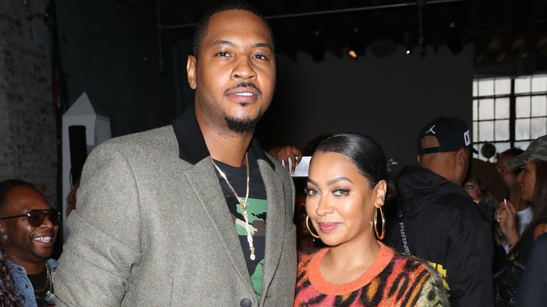 Carmelo and La La Anthony smiling