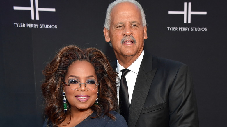 Oprah Winfrey and Stedman Graham smiling