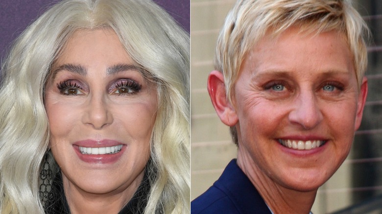 Cher, left, and Ellen DeGeneres, right