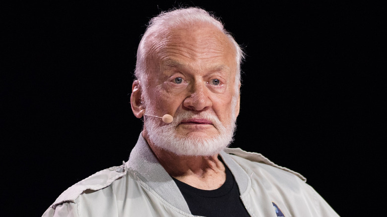 Buzz Aldrin on stage