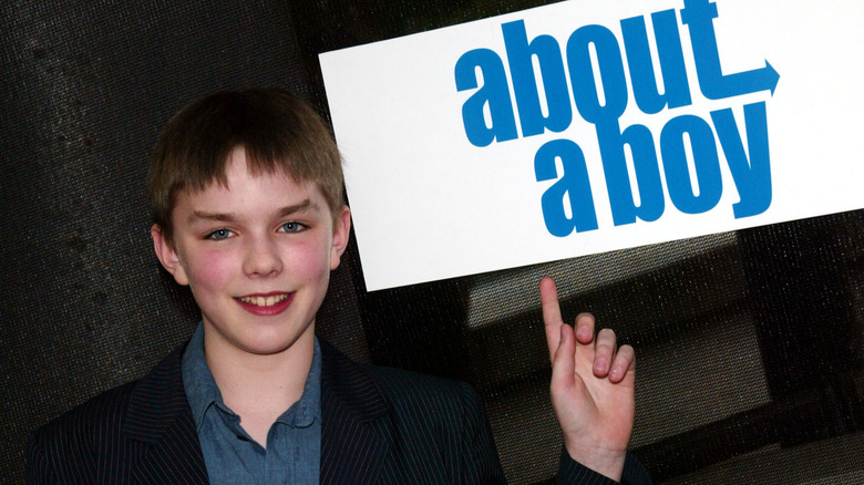 Nicholas Hoult as a child, posing