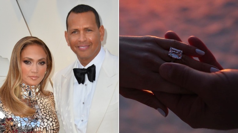 Jennifer Lopez and Alex Rodriguez, ring