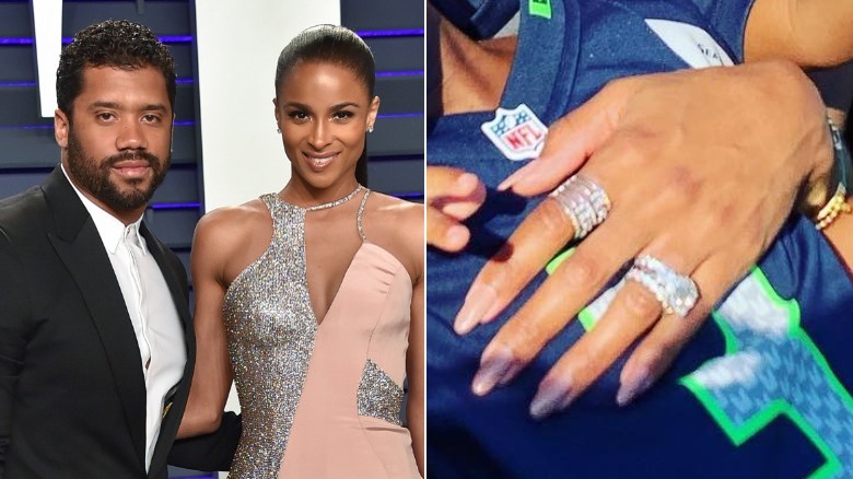 Russell Wilson and Ciara, ring