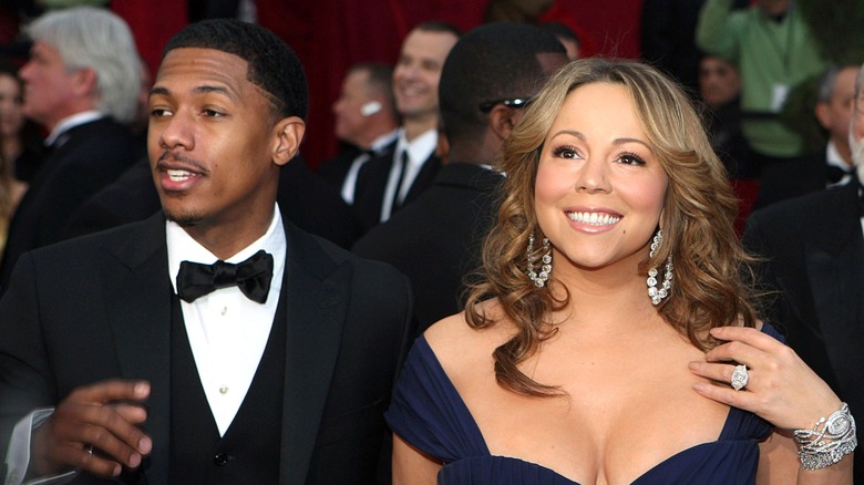 Nick Cannon and Mariah Carey smiling