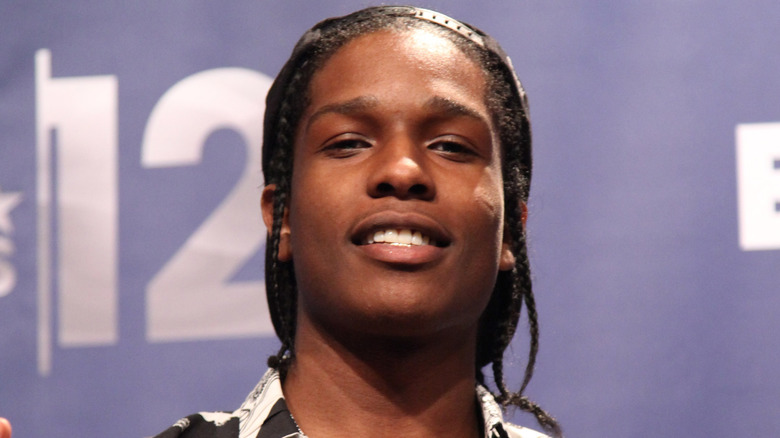 A$AP Rocky posing for cameras