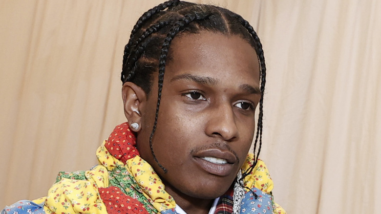 A$AP Rocky posing for cameras