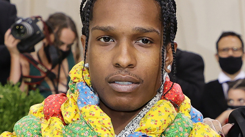 A$AP Rocky posing for cameras