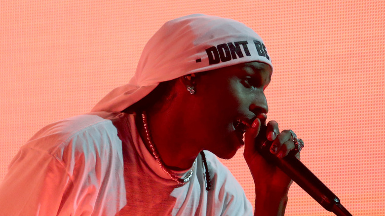 A$AP Rocky on stage performing