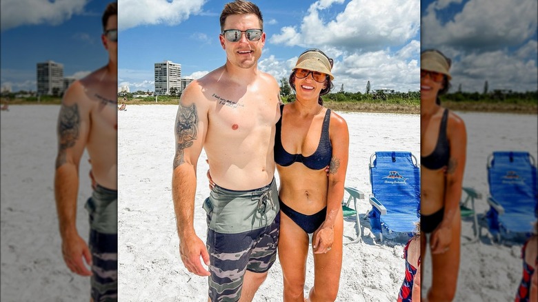 Cole DeBoer and Chelsea Houska on the beach