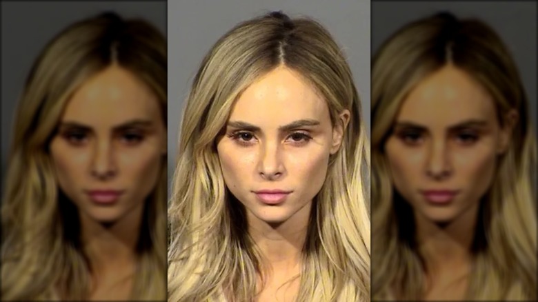 Amanda  Stanton posing for mugshot