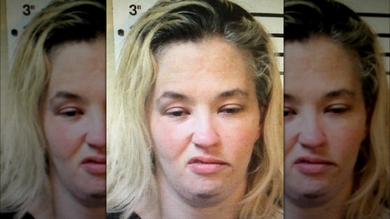 June Shannon curling lip in mugshot