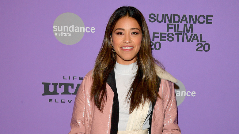 Gina Rodriguez posing at an event