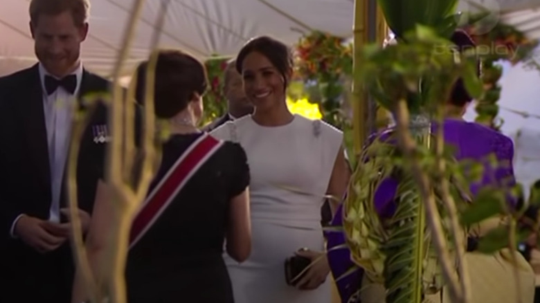 Meghan Markle in a white dress