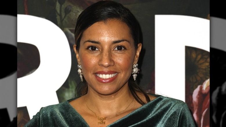 Christina Vidal at Frida Kahlo exhibit, smiling