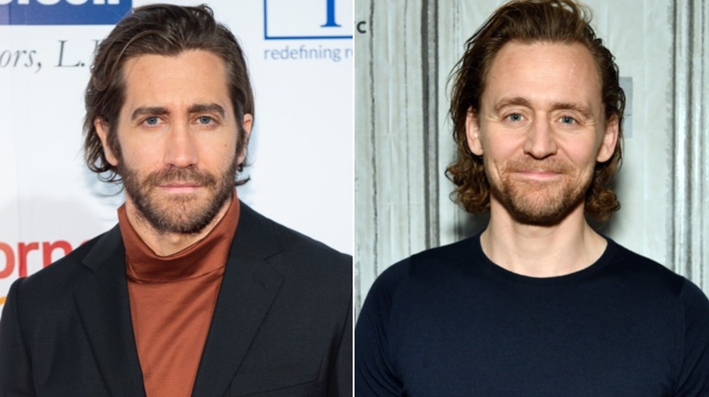 Jake Gyllenhaal and Tom Hiddleston posing