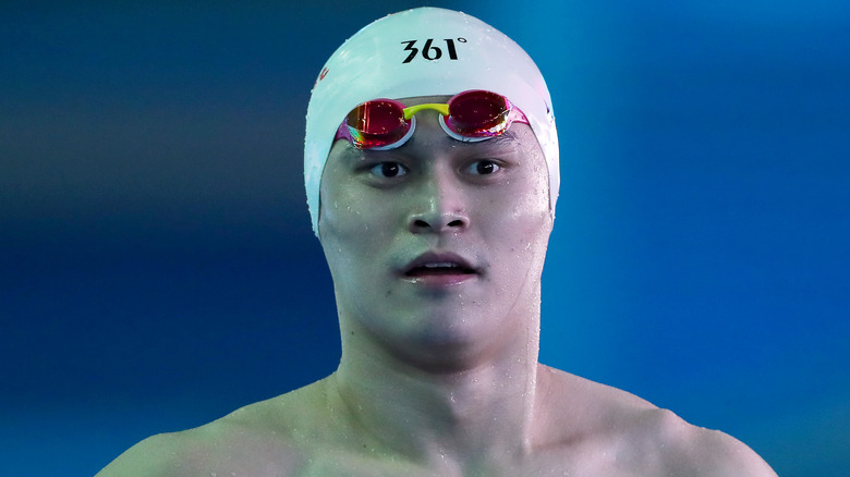 Sun Yang competing in 2019