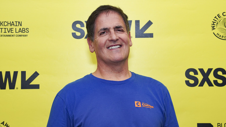 Mark Cuban wearing blue