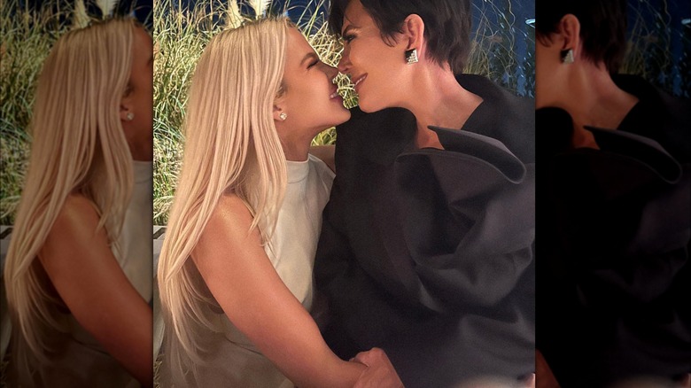 Khloe Kardashian and Kris Jenner hugging