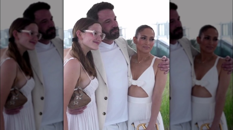 Ben Affleck arms around Violet, J.Lo