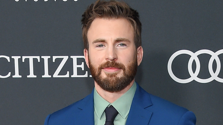 Chris Evans posing