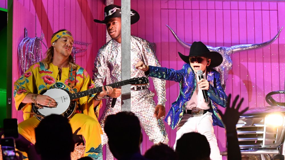 Diplo, Lil Nas X, and Mason Ramsey at the 2020 Grammys