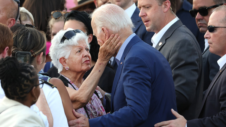 Representative Grace Napolitano with President Joe Biden