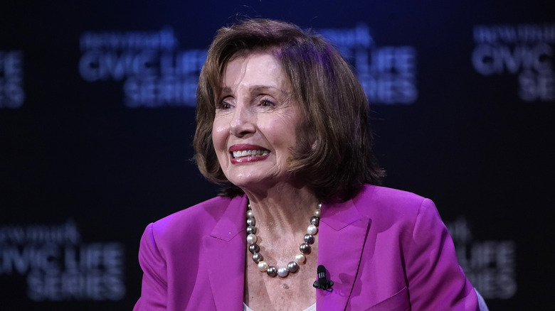 Nancy Pelosi smiling