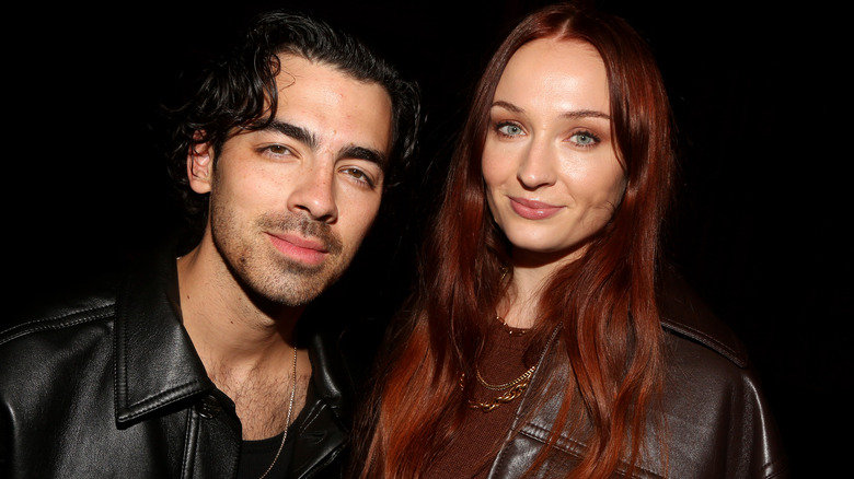 Joe Jonas and Sophie Turner posing