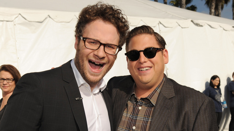 Seth Rogen and Jonah Hill attending event