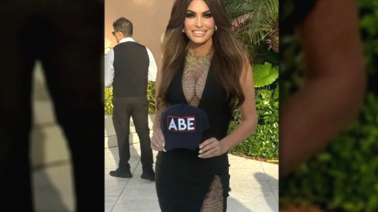 Kimberly Guilfoyle black mesh dress