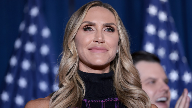 Lara Trump makeup pink lip 