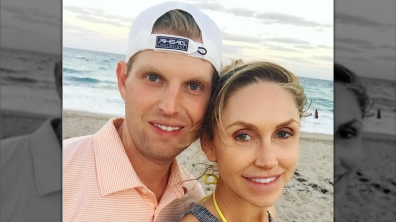 Lara and Eric Trump beach selfie