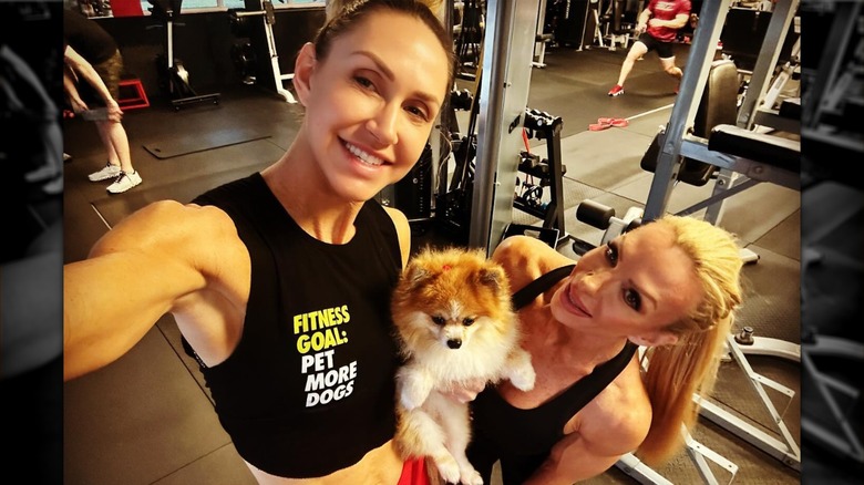 Lara Trump and friend gym selfie