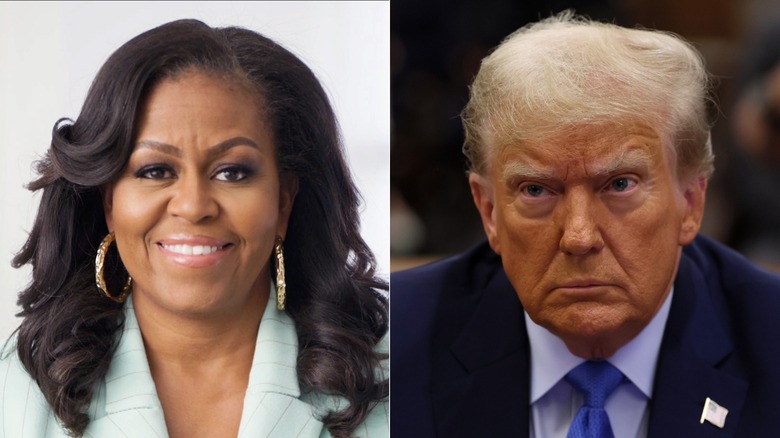 Michelle Obama and Donald Trump 