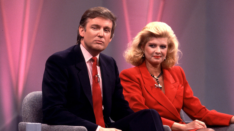 Donald and Ivana Trump sit together