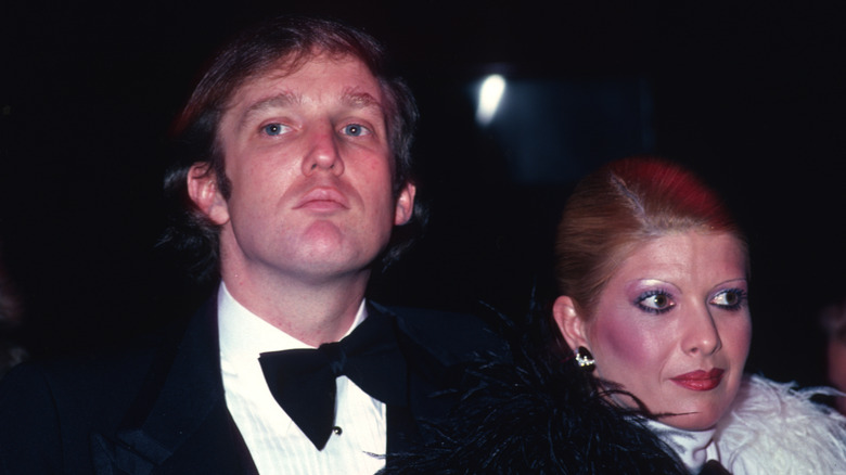 Donald and Ivana Trump in formalwear