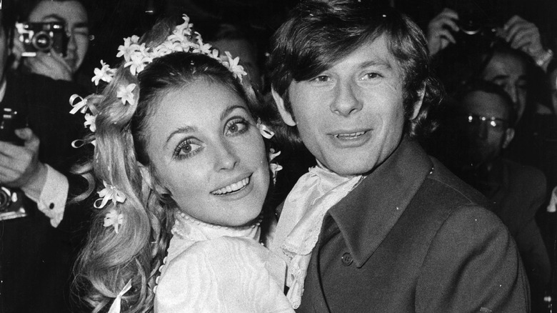 Sharon Tate and Roman Polanski, both smiling