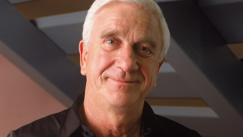 Leslie Nielsen smiling