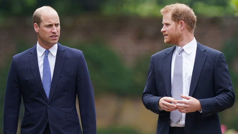 Prince William and Prince Harry walking together