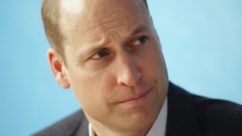 Prince William furrowing brow